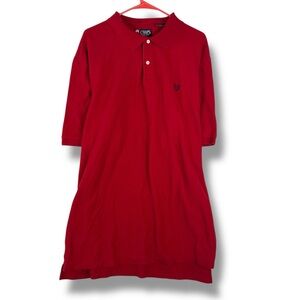 Chaps Red Short Sleeve Button Collar Pullover Polo Shirt Mens 3XT 3X Tall